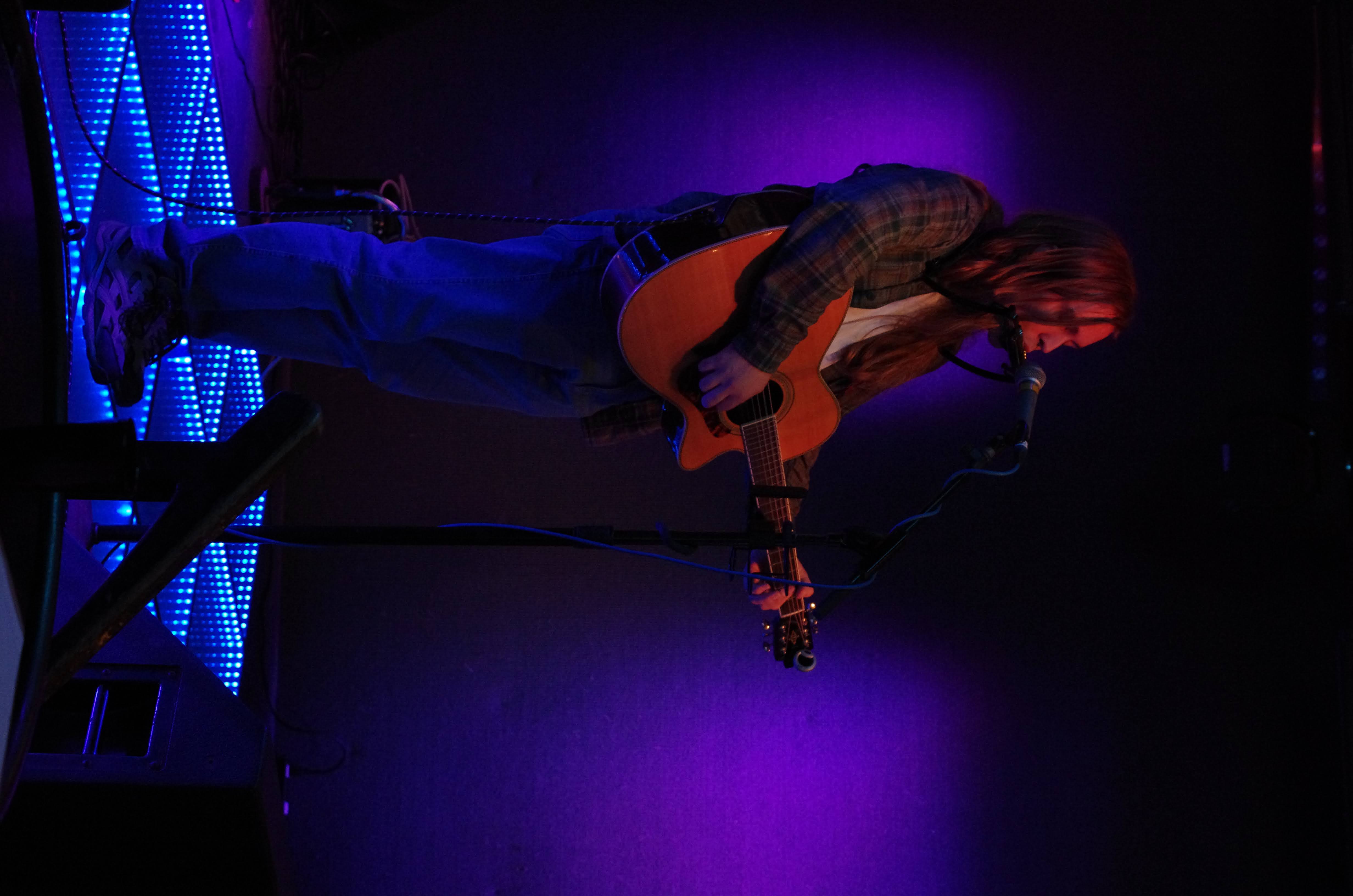 Aaron Potter with guitar